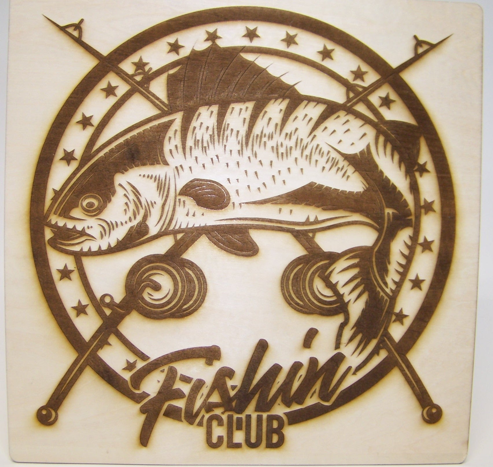 Fishin' Club Laser Engraved Sign