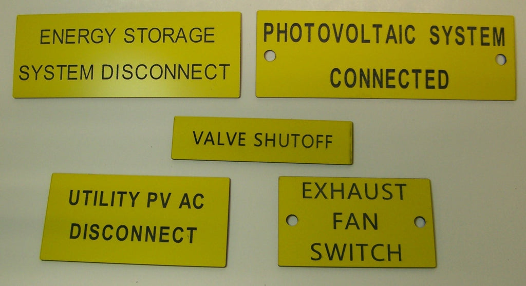 Placards and Nameplates Laser Engraved Stocked