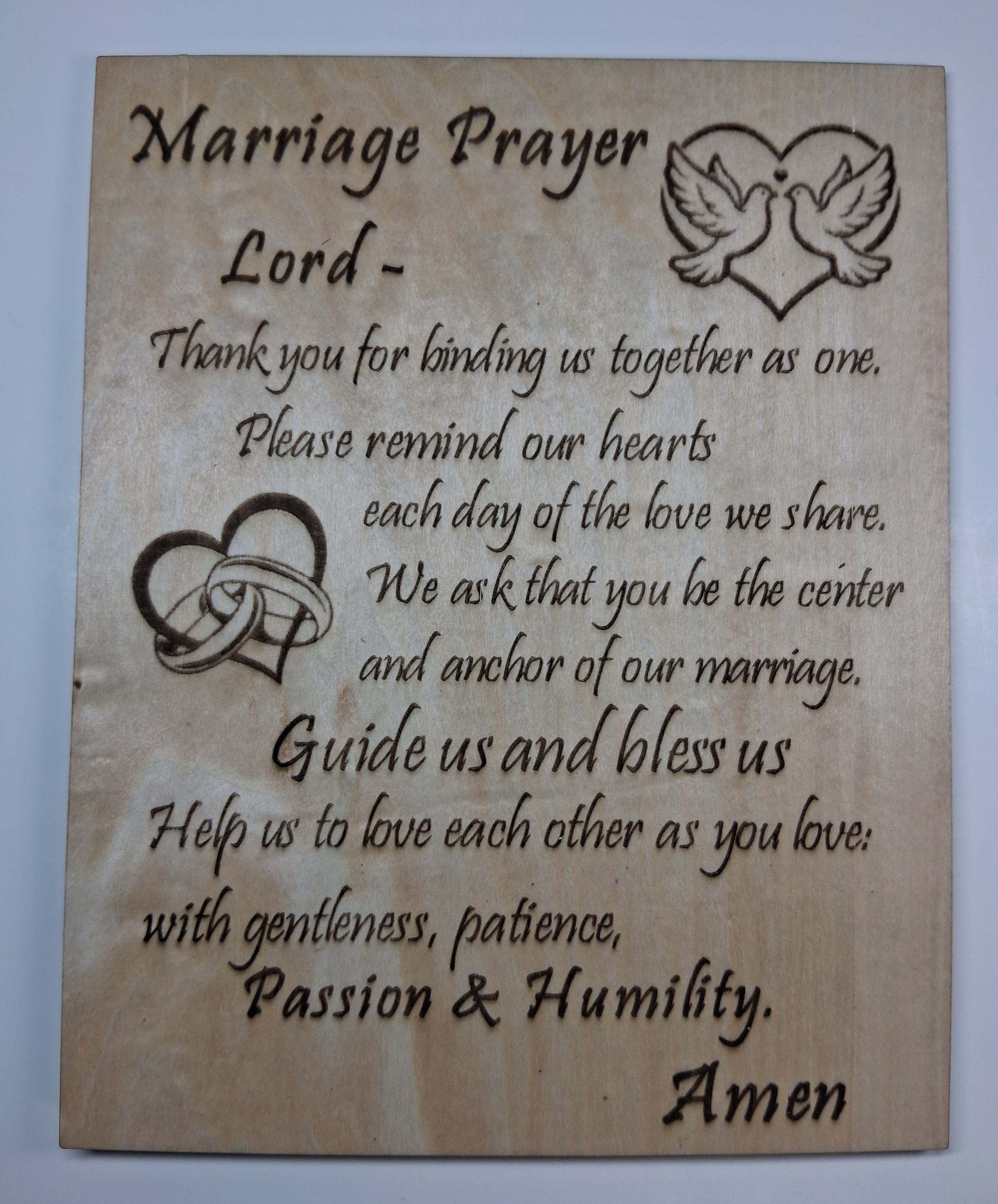 Marriage Prayer Decorative Plaque