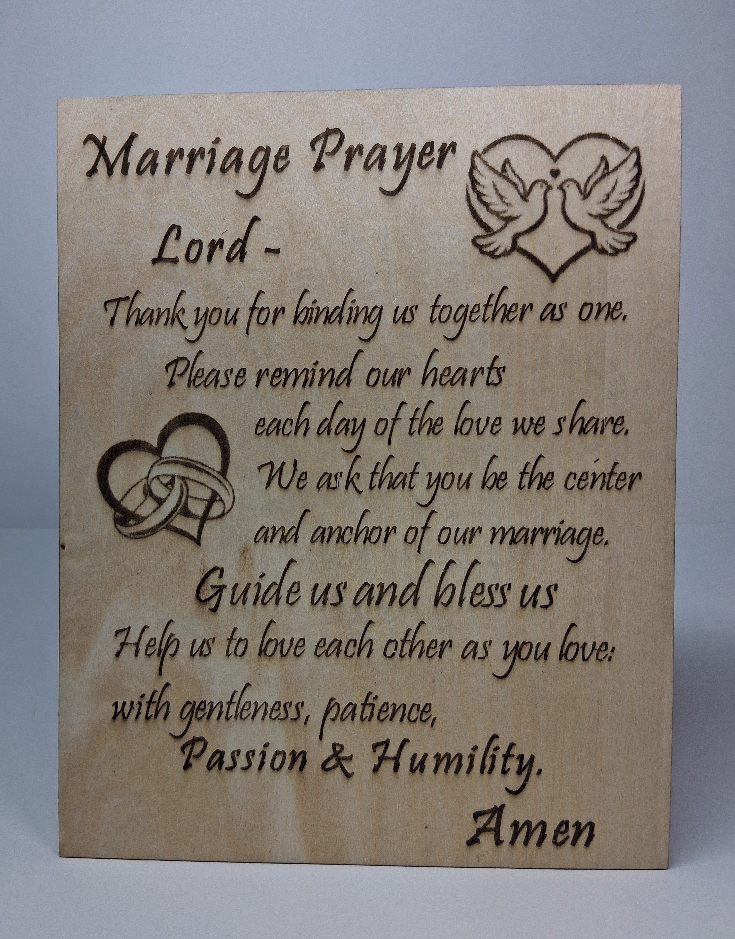 Marriage Prayer Decorative Plaque