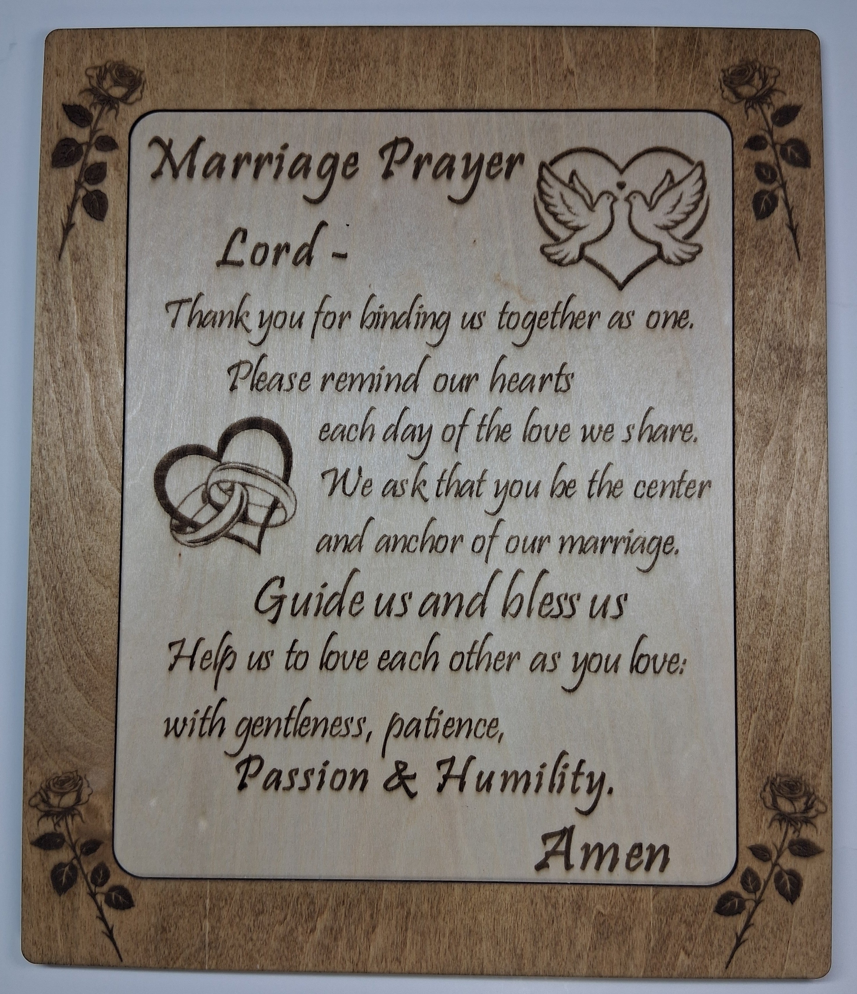 Marriage Prayer Decorative Plaque