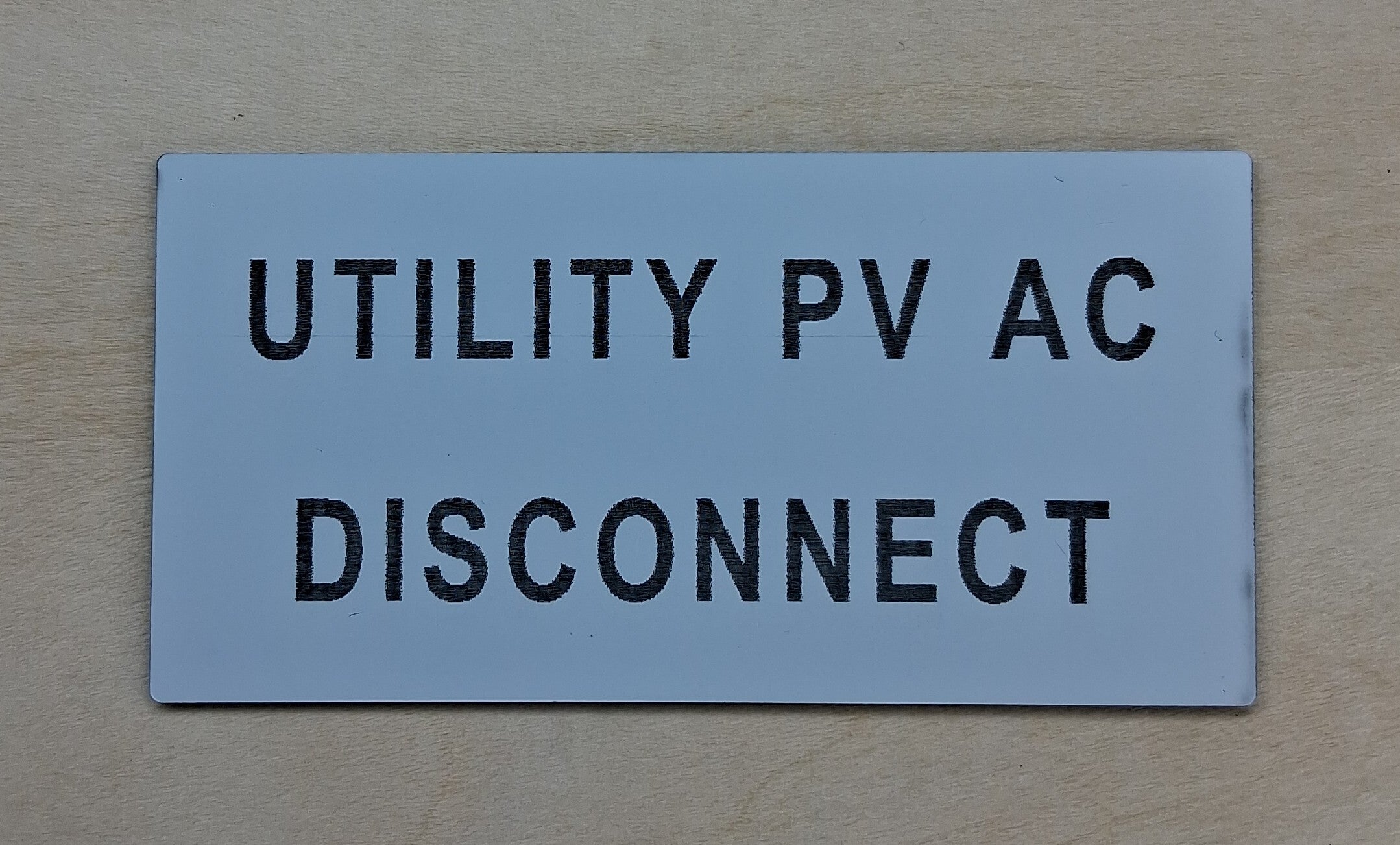 Placards and Nameplates Laser Engraved Stocked