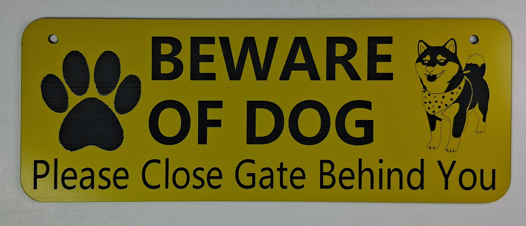 Beware of Dog Close Gate