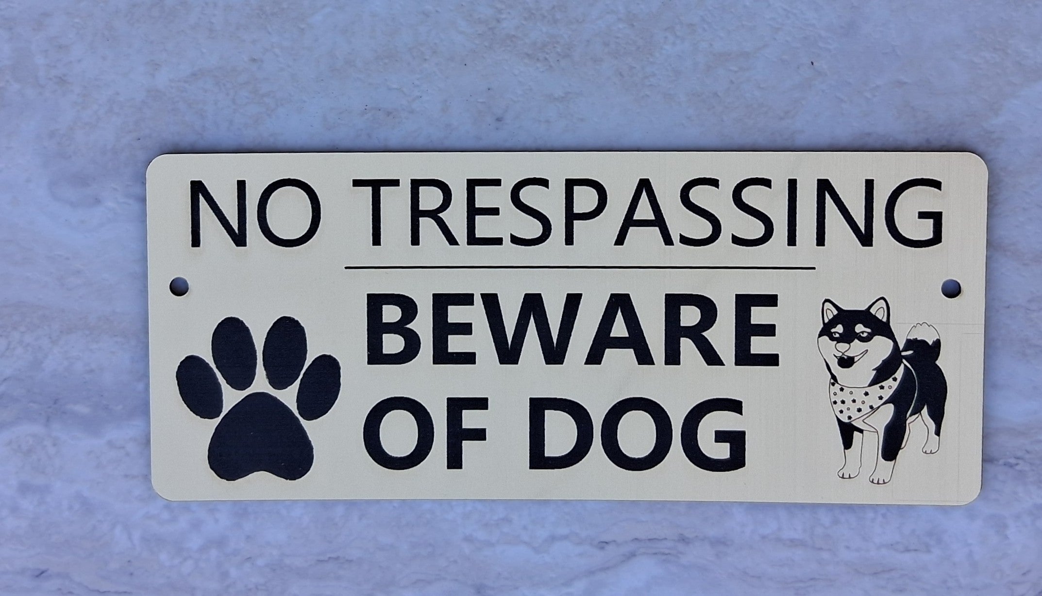 No Trespassing - Beware of Dog Sign