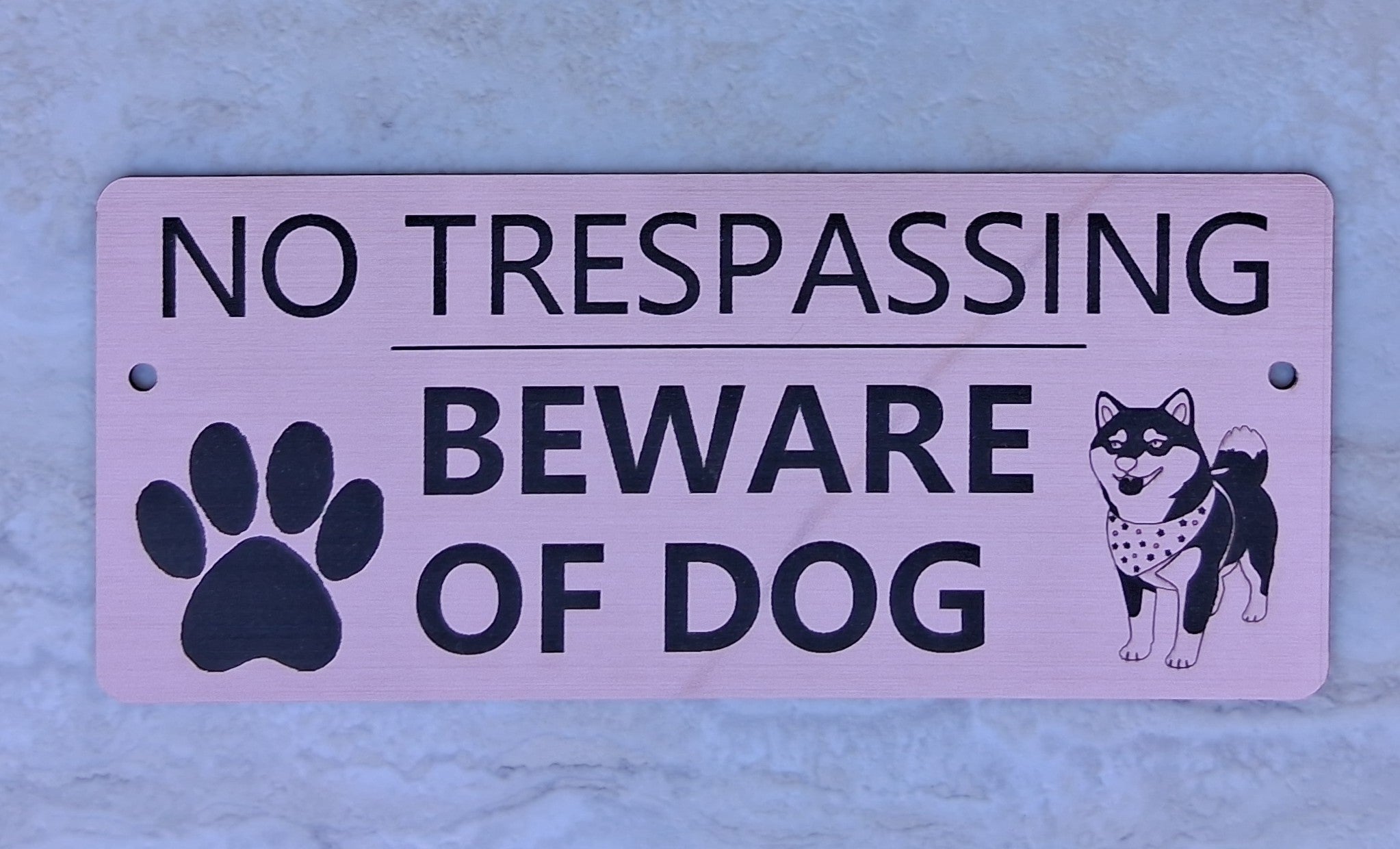 No Trespassing - Beware of Dog Sign