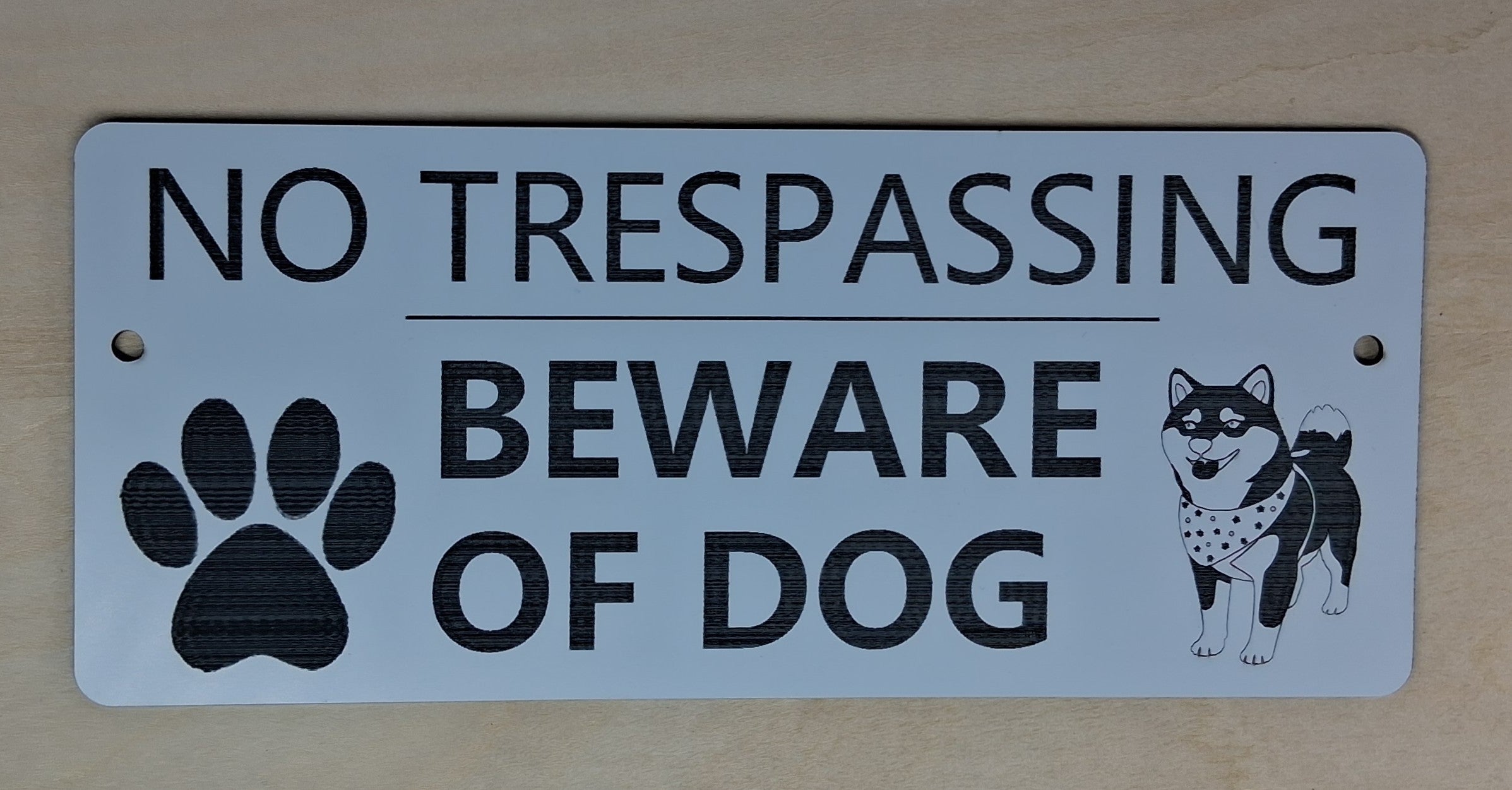 No Trespassing - Beware of Dog Sign