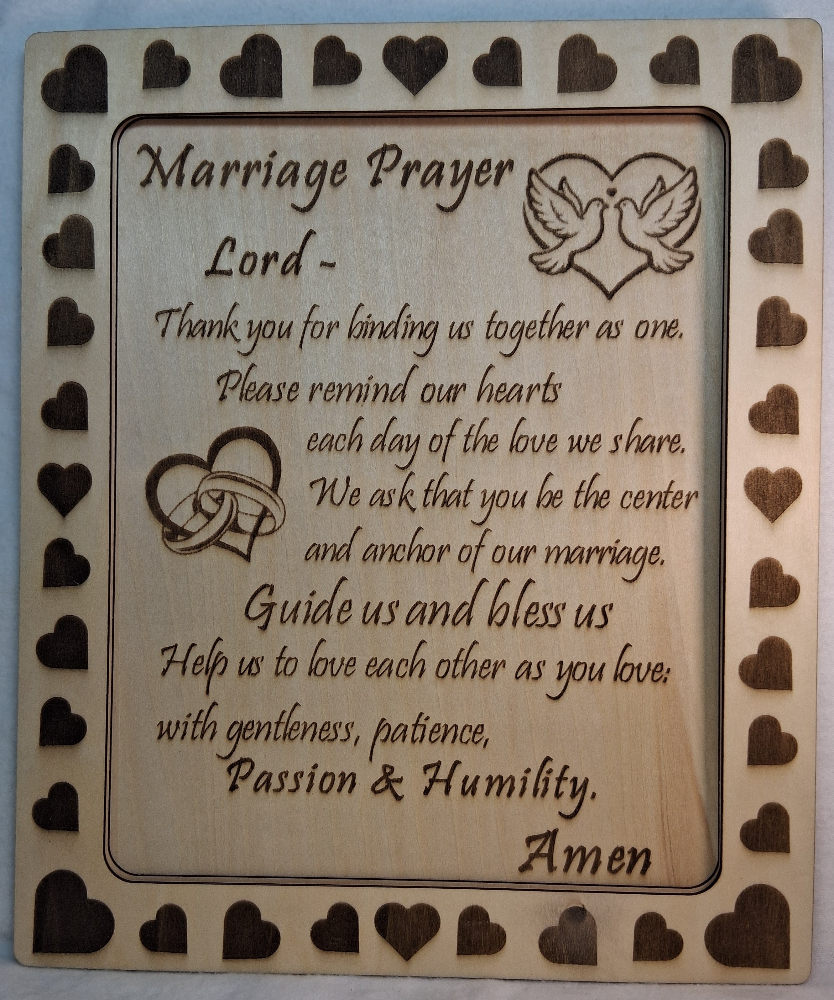 Marriage Prayer Decorative Plaque
