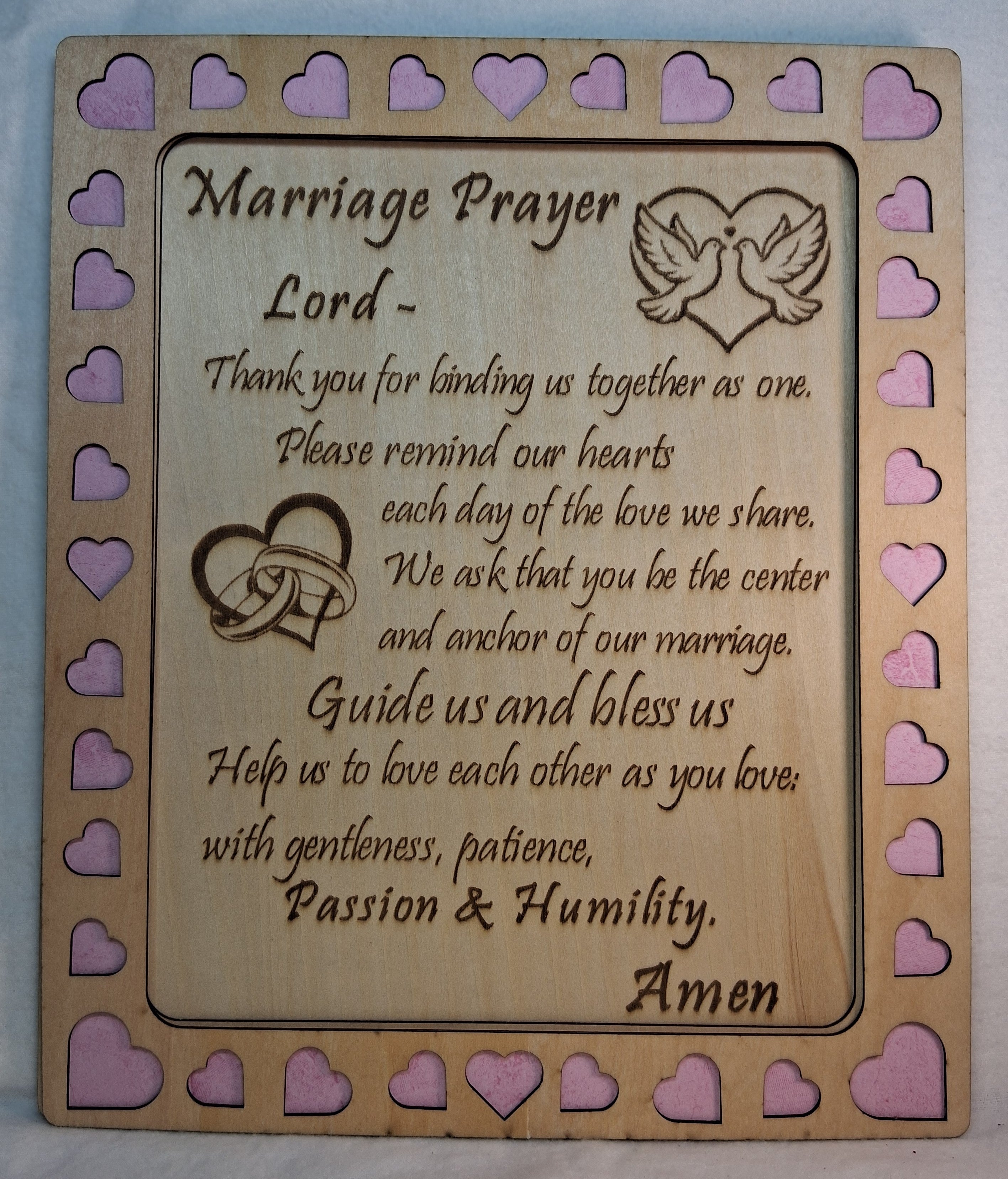 Marriage Prayer Decorative Plaque