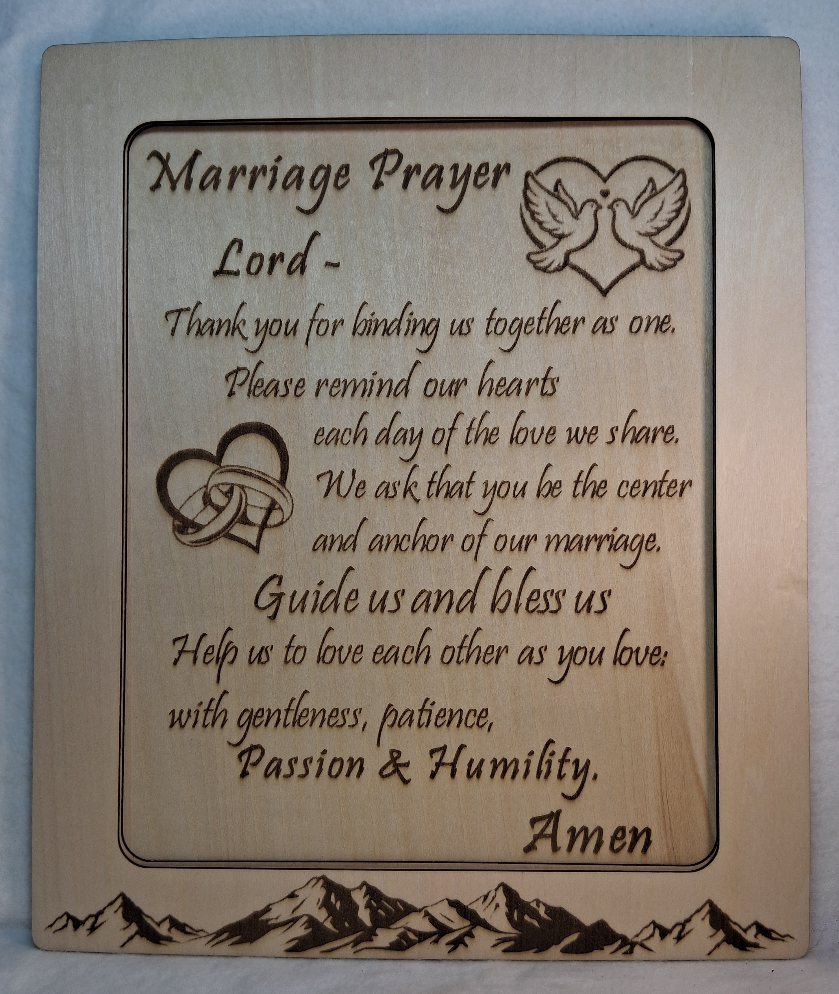 Marriage Prayer Decorative Plaque