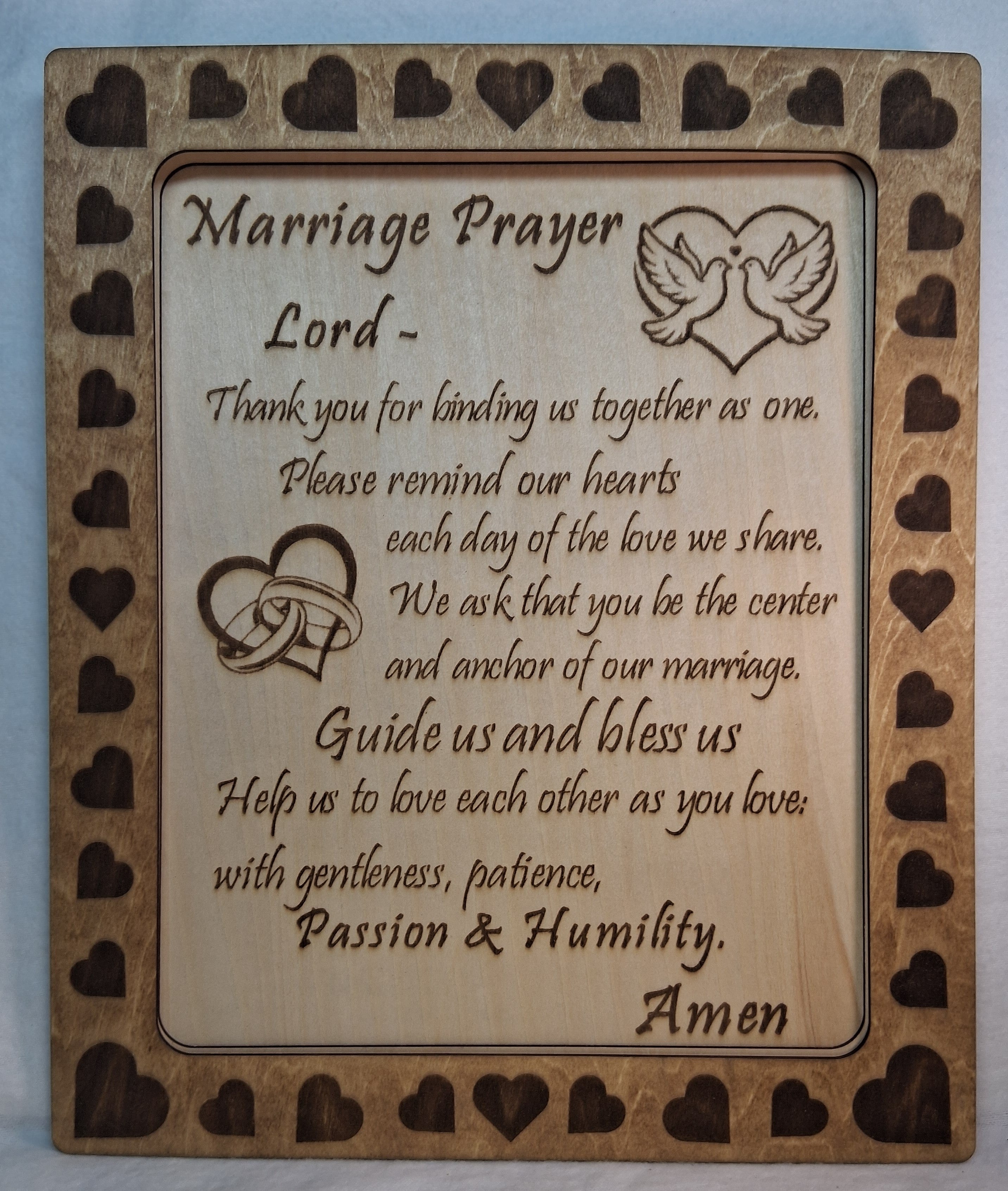 Marriage Prayer Decorative Plaque