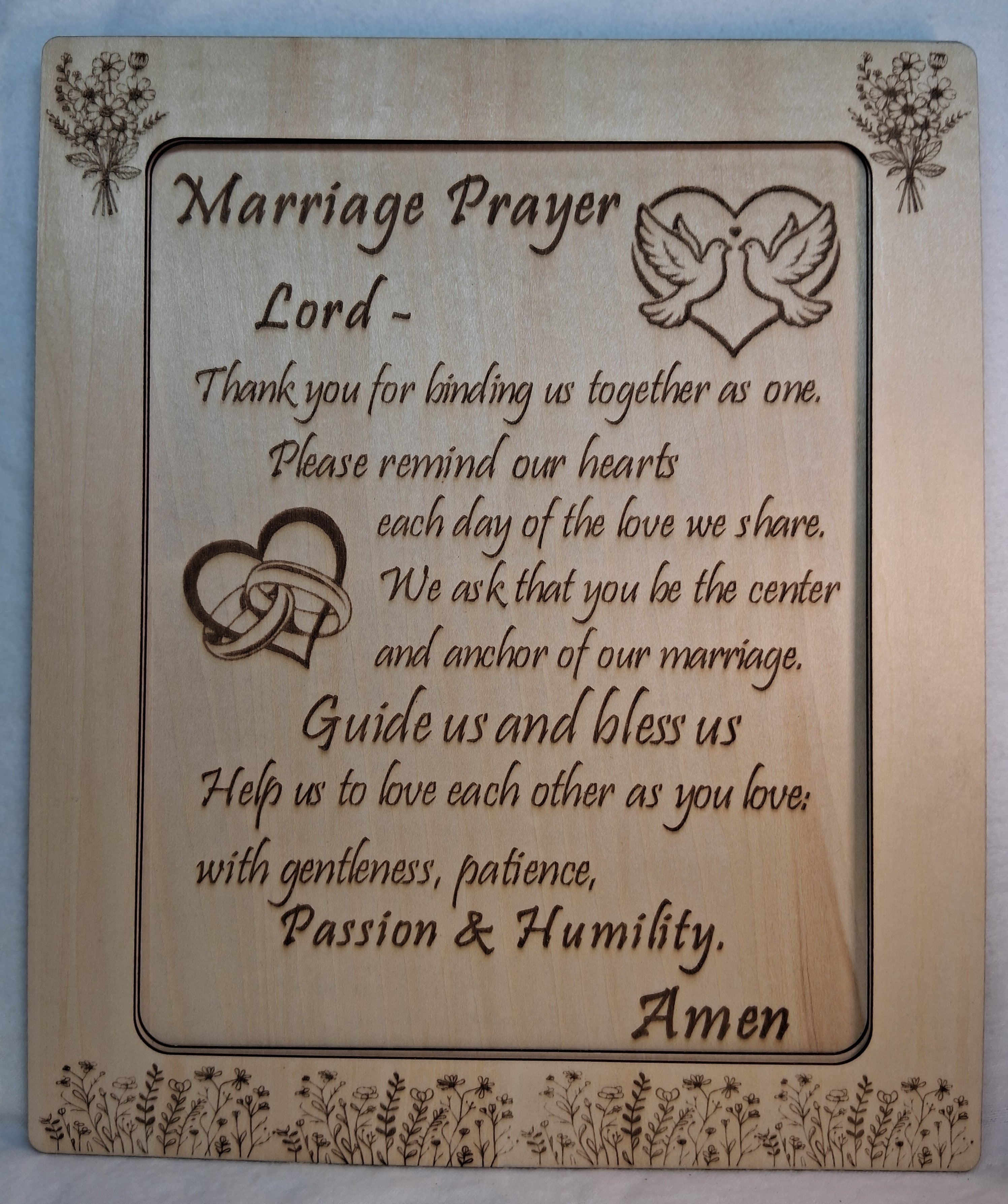 Marriage Prayer Decorative Plaque