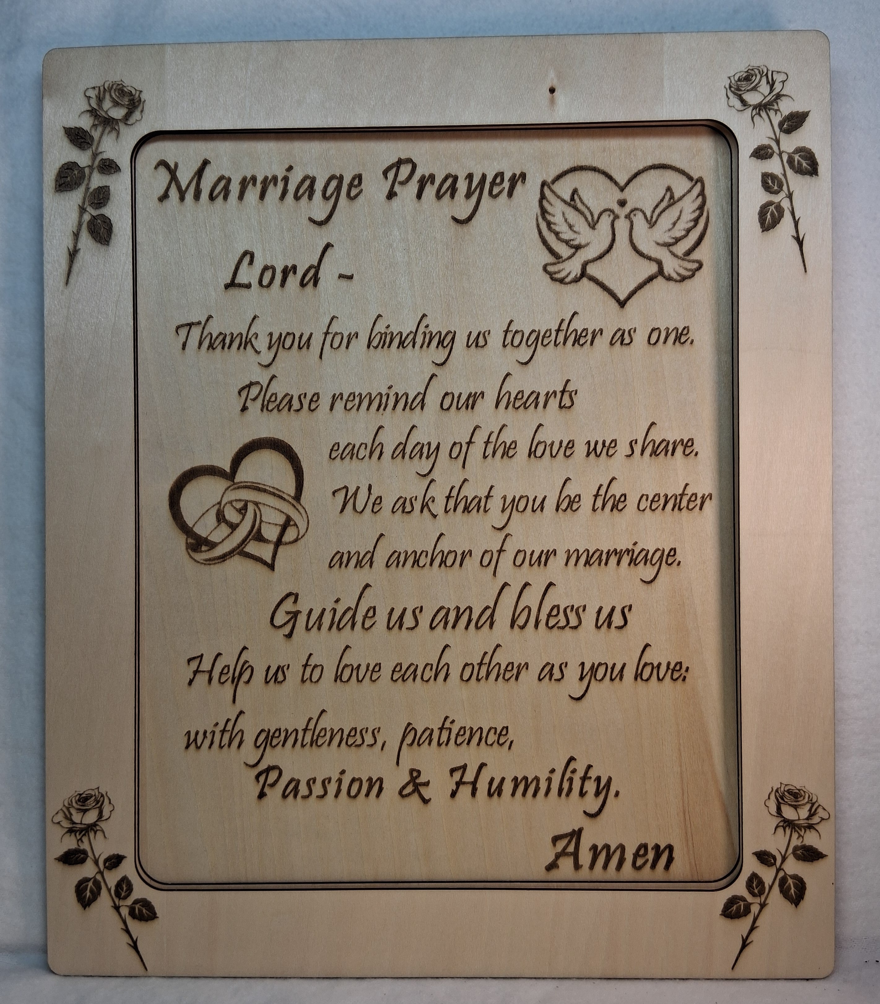 Marriage Prayer Decorative Plaque