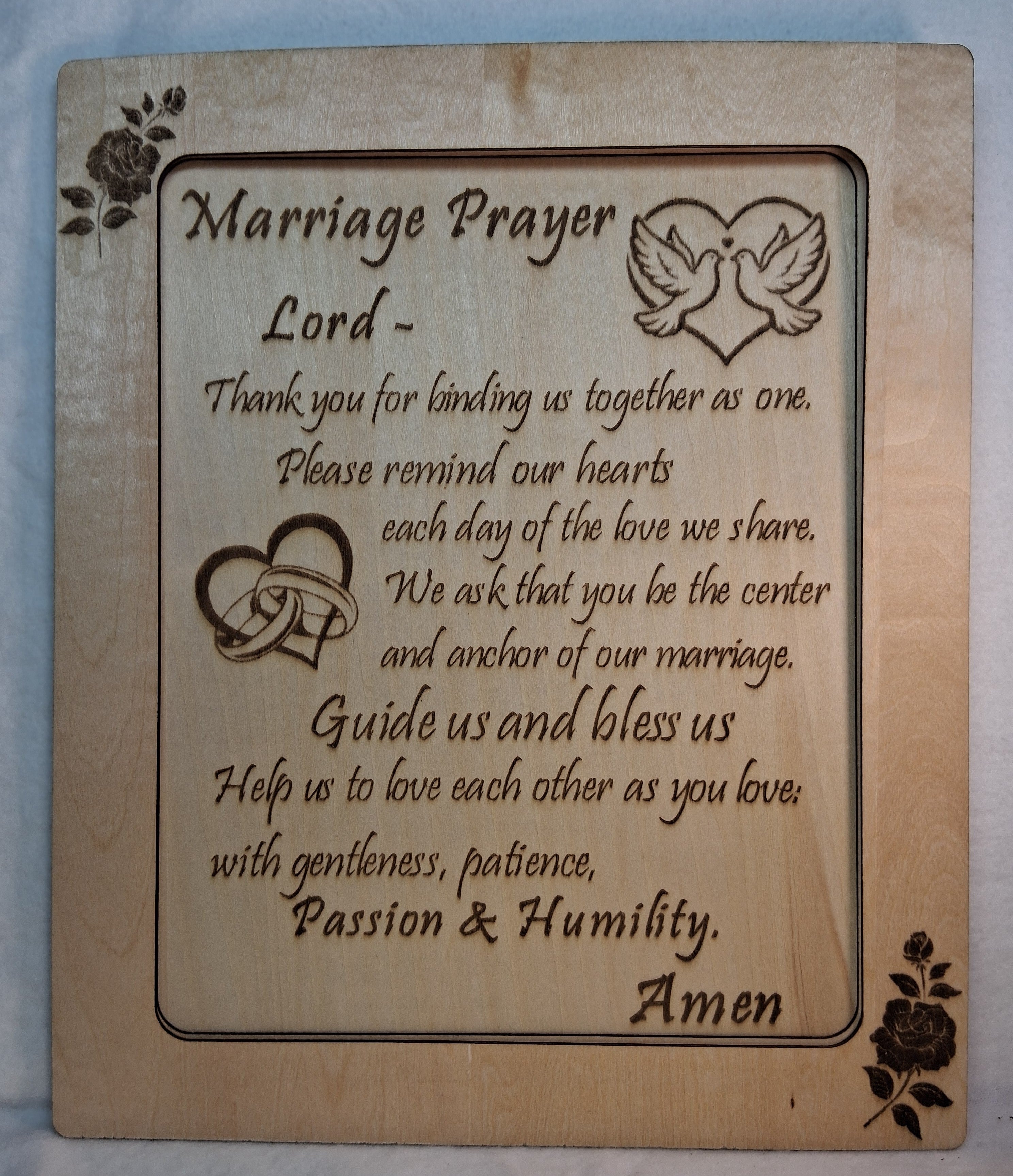 Marriage Prayer Decorative Plaque