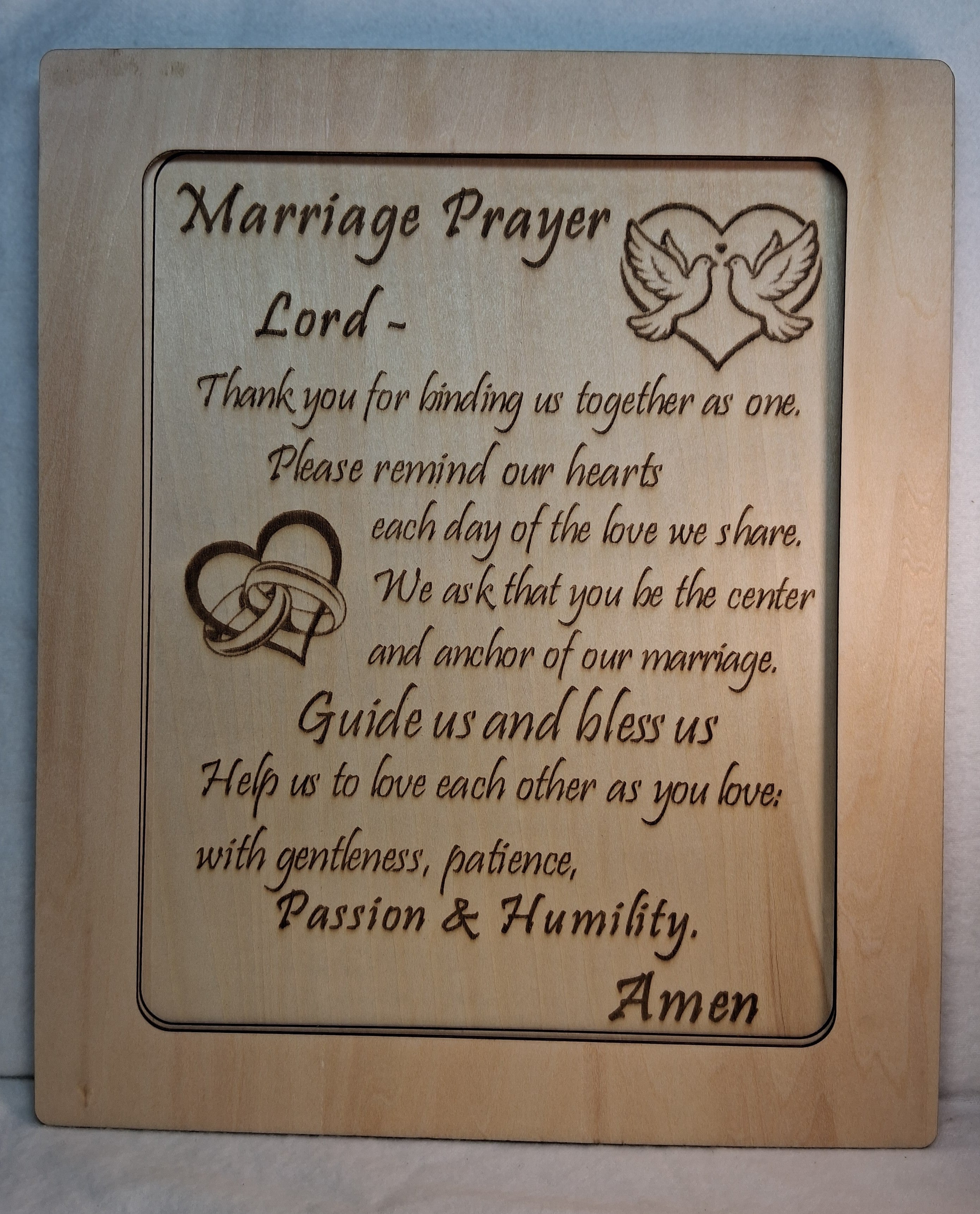 Marriage Prayer Decorative Plaque