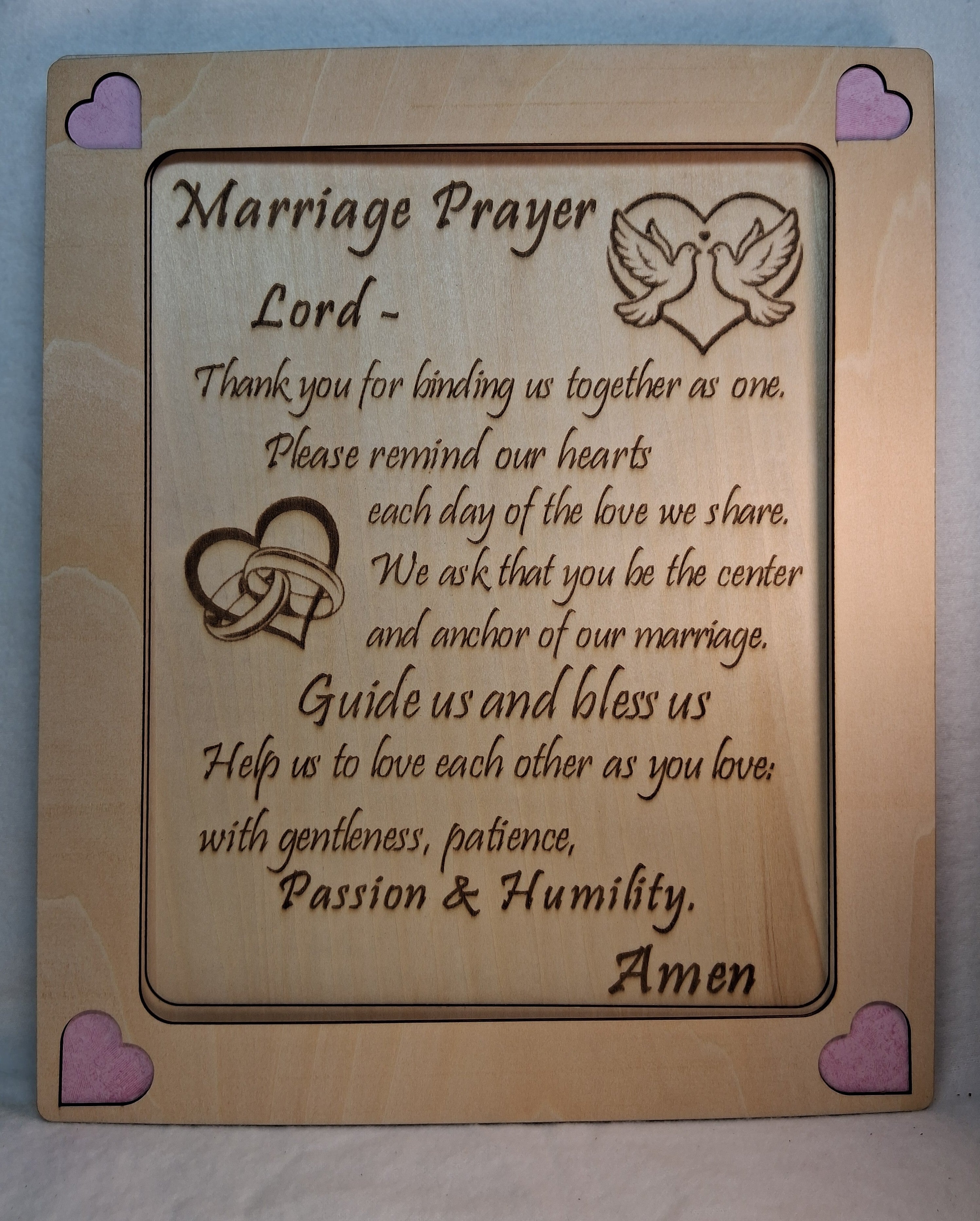 Marriage Prayer Decorative Plaque