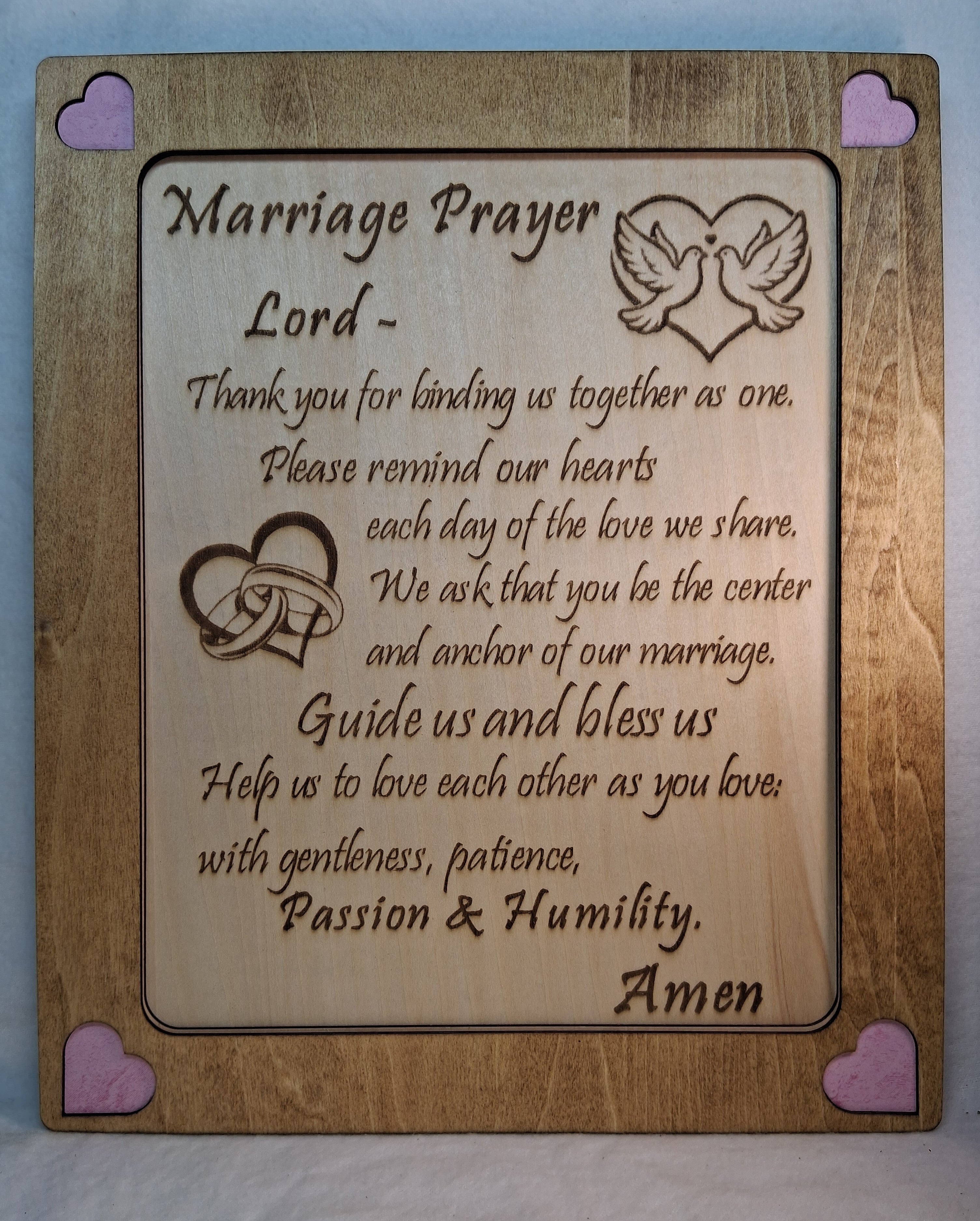 Marriage Prayer Decorative Plaque