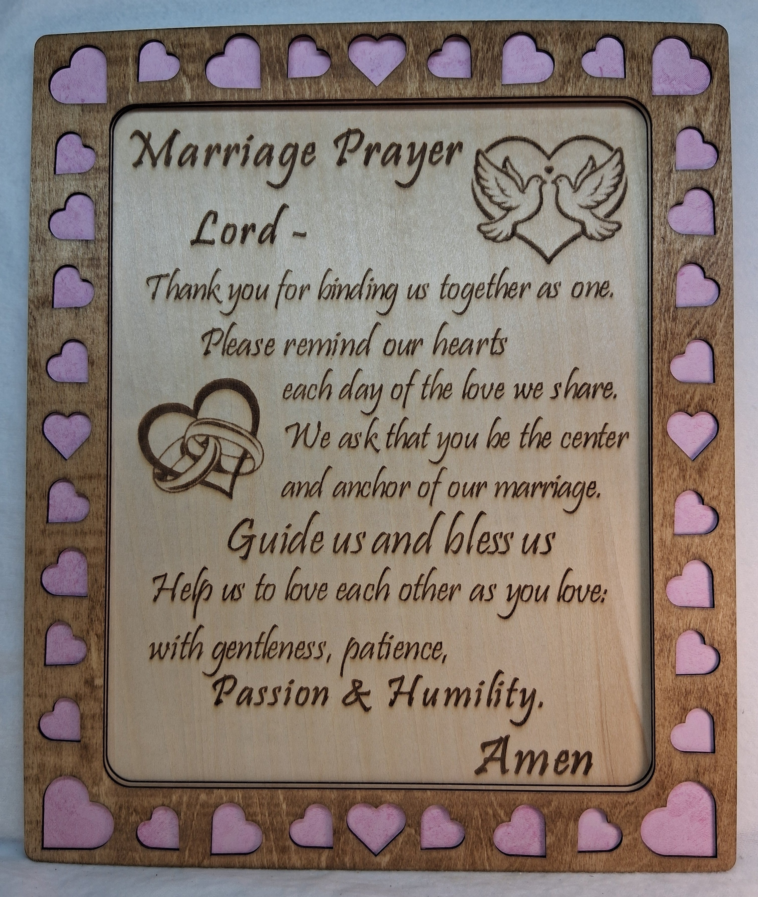 Marriage Prayer Decorative Plaque