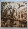 Macaws in the Jungle Laser Engraving