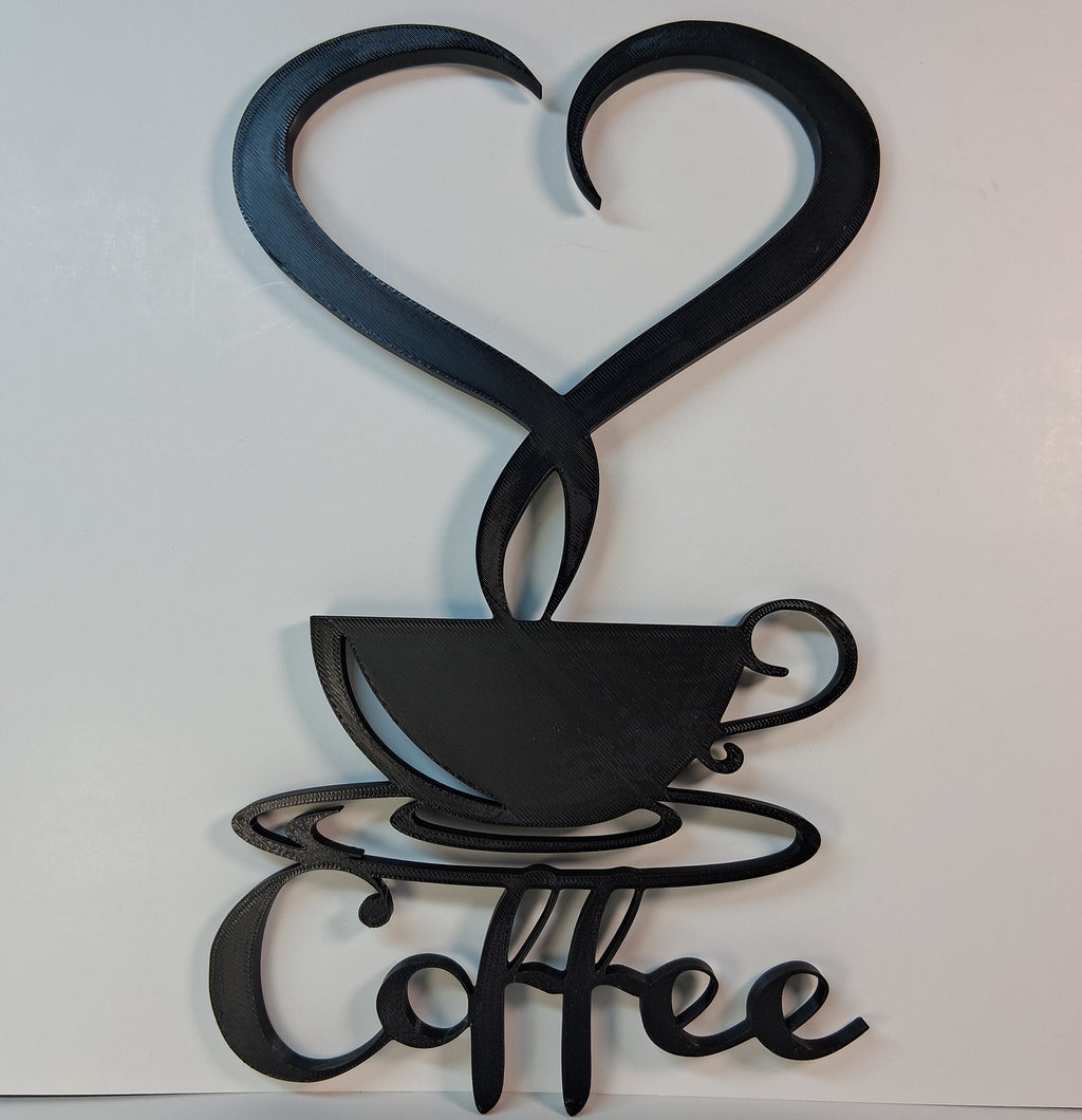 Wall Art Coffee Steaming 3D Printed