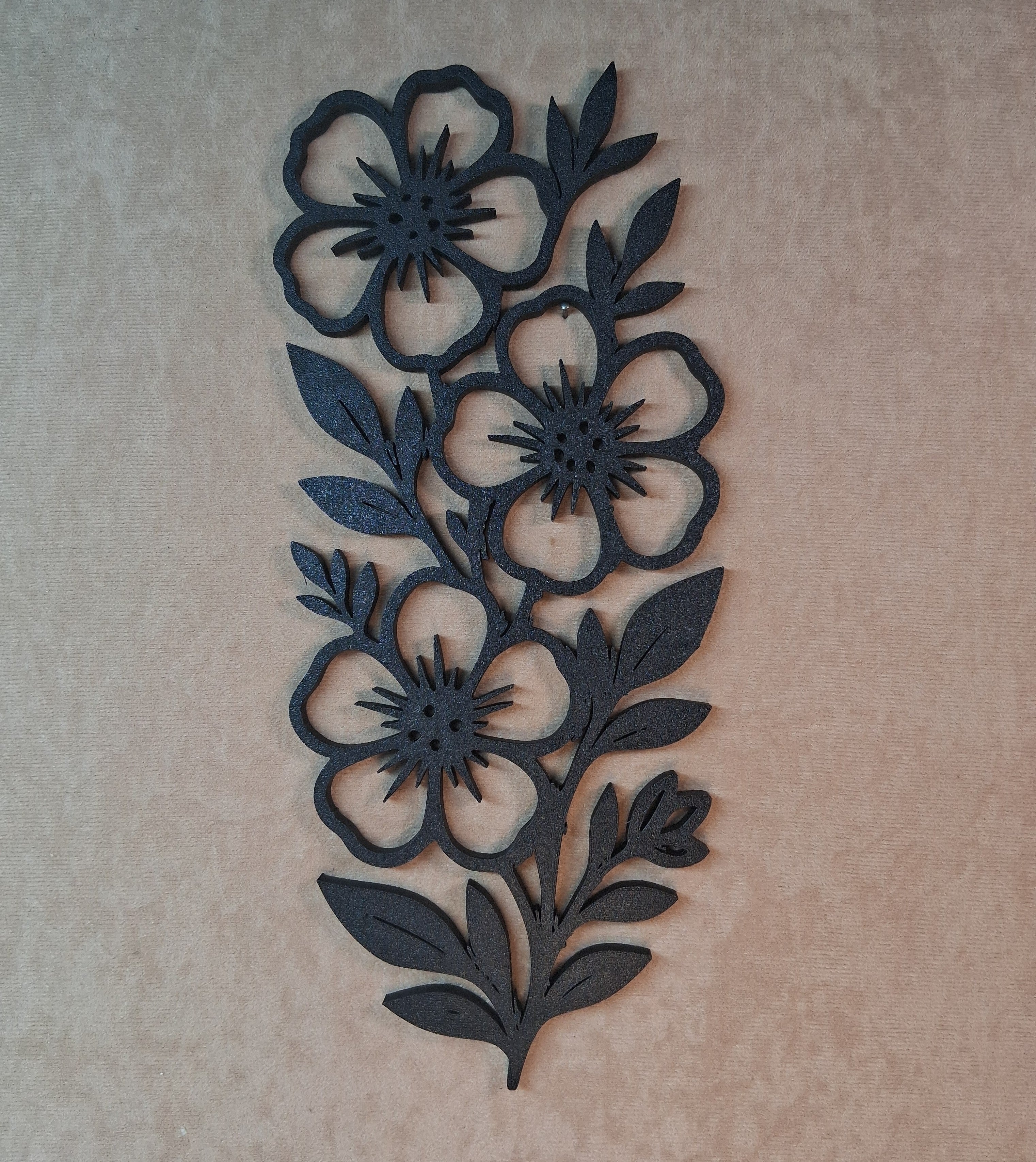 Wall Art Flowers on Stem 3D Printed