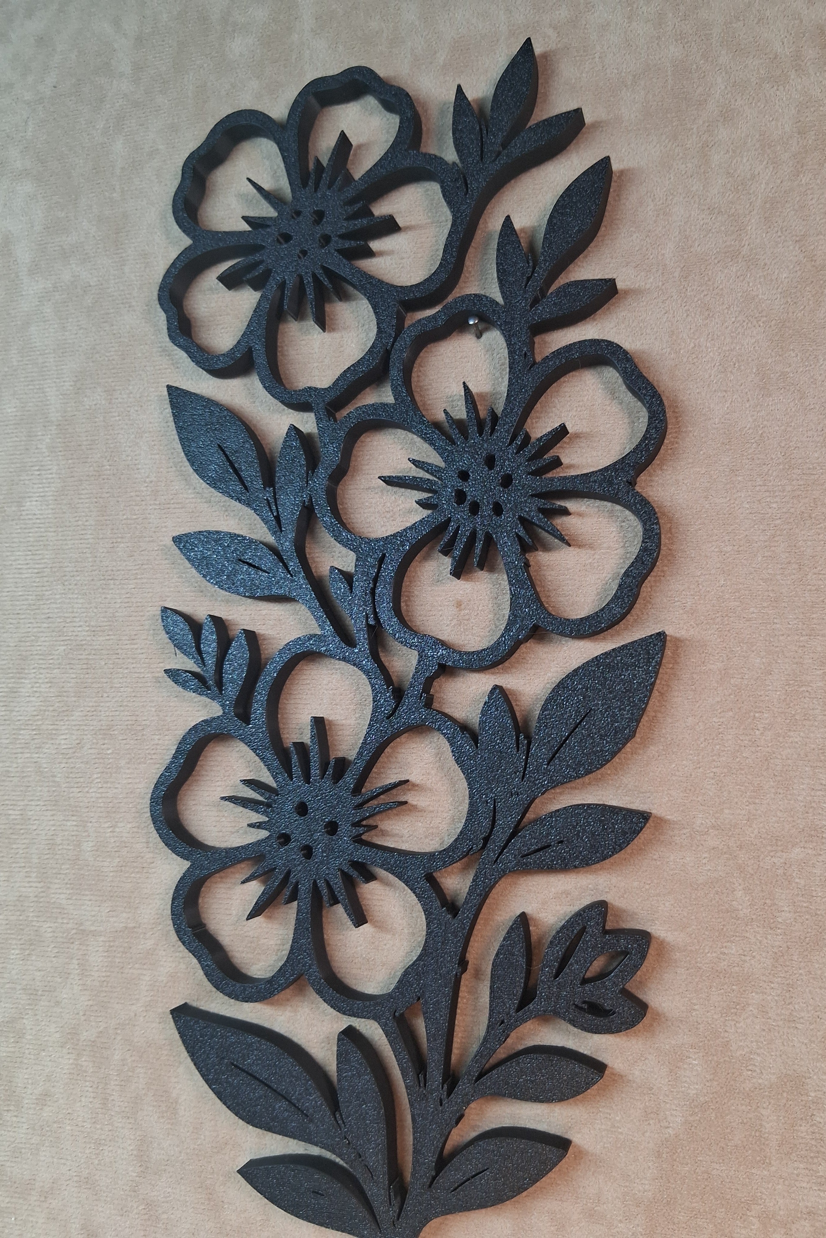 Wall Art Flowers on Stem 3D Printed