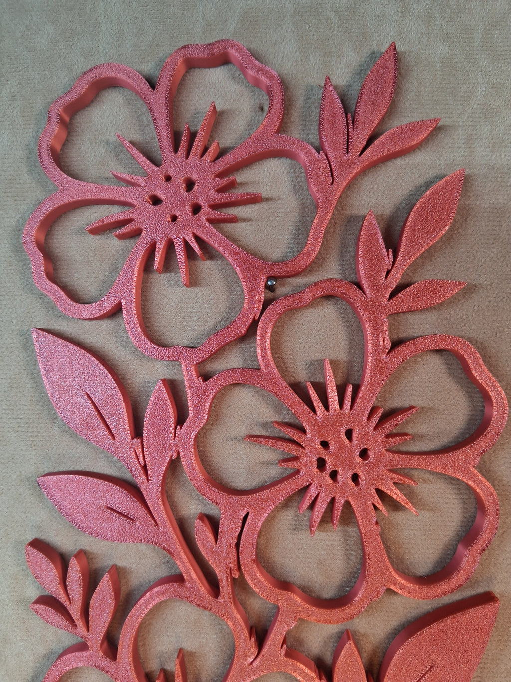 Wall Art Flowers on Stem 3D Printed