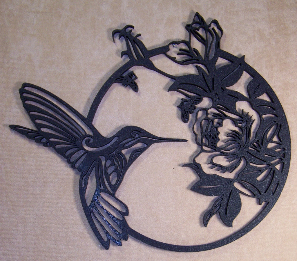 Wall Art Hummingbird Getting Nectar 3D Printed