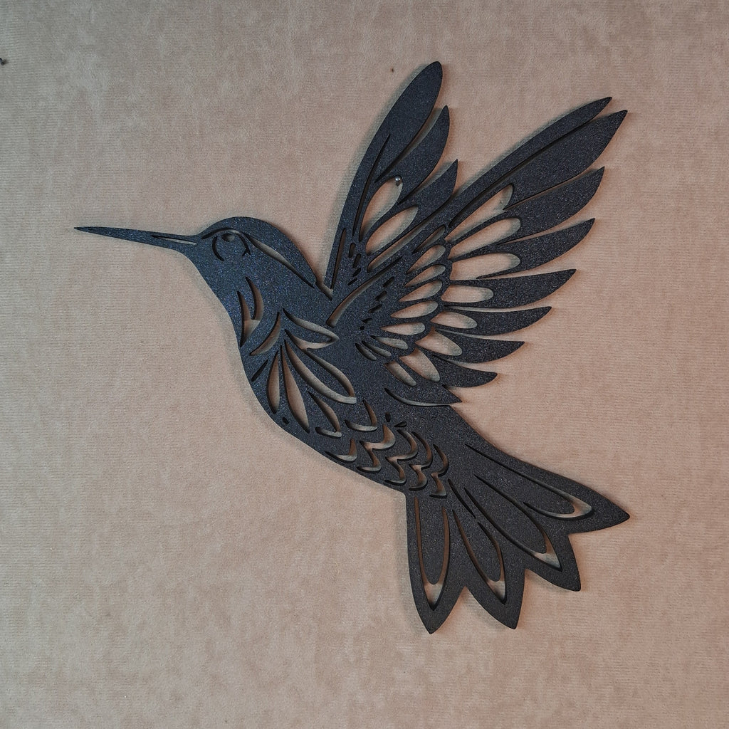 Wall Art Hummingbird in Flight 3D Printed
