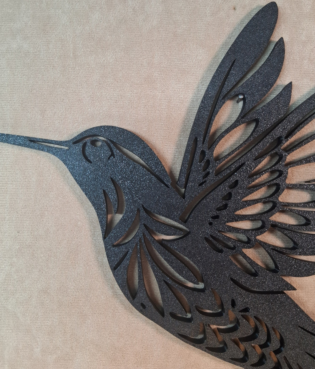 Wall Art Hummingbird in Flight 3D Printed