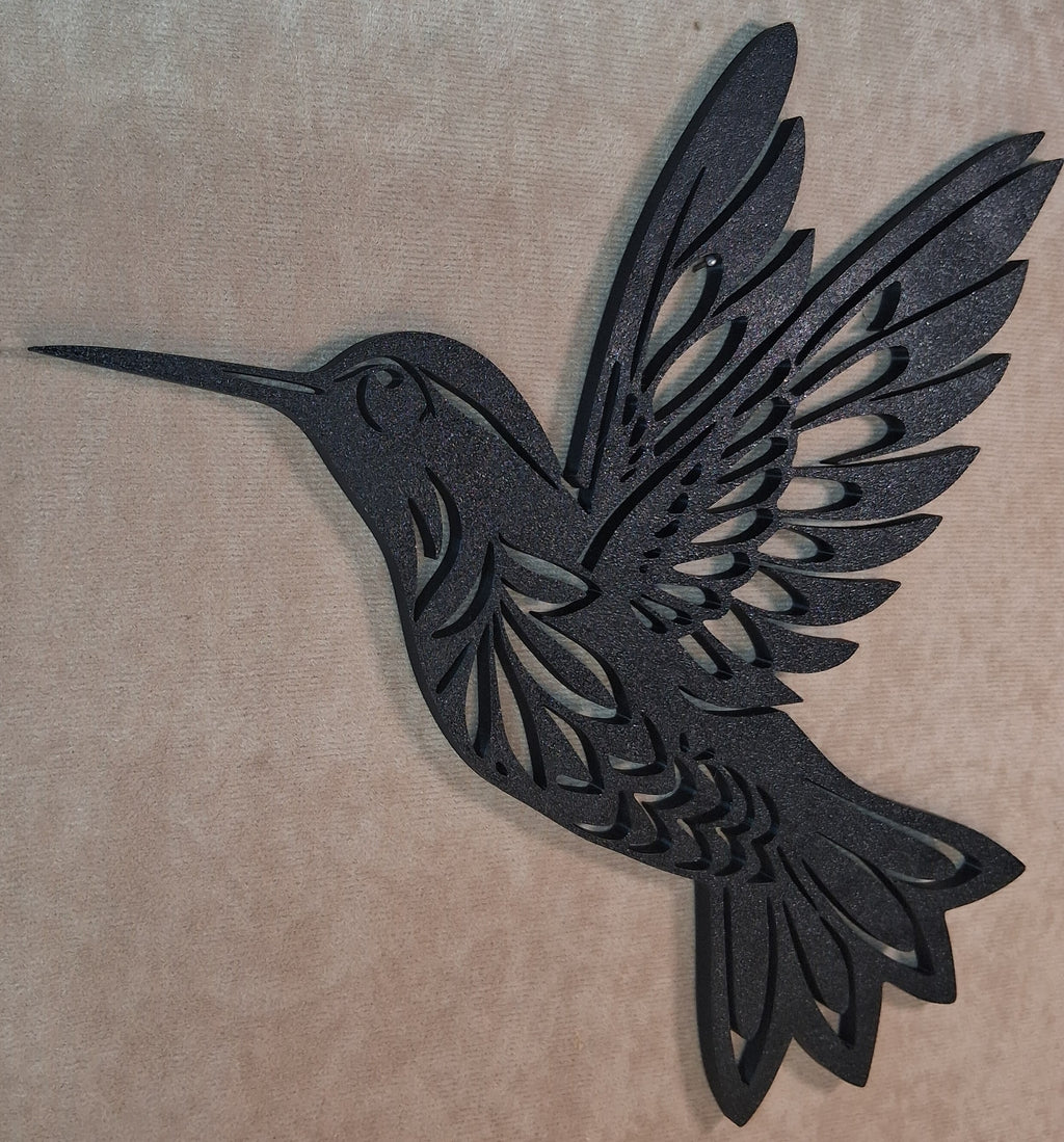Wall Art Hummingbird in Flight 3D Printed