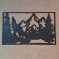 Wall Art Wolf Howling in Mountain Scene Self Framed 3D Printed