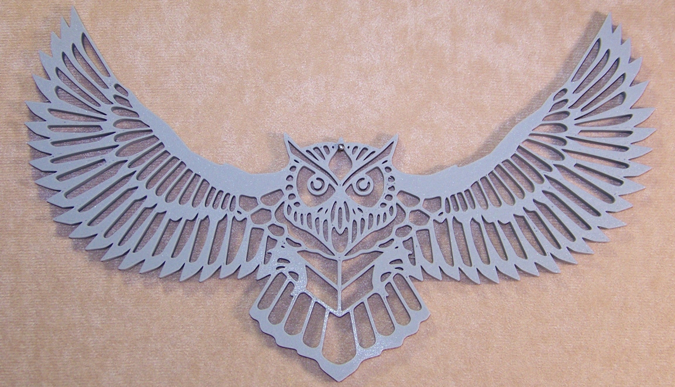 Wall Art Owl in Flight 3D Printed