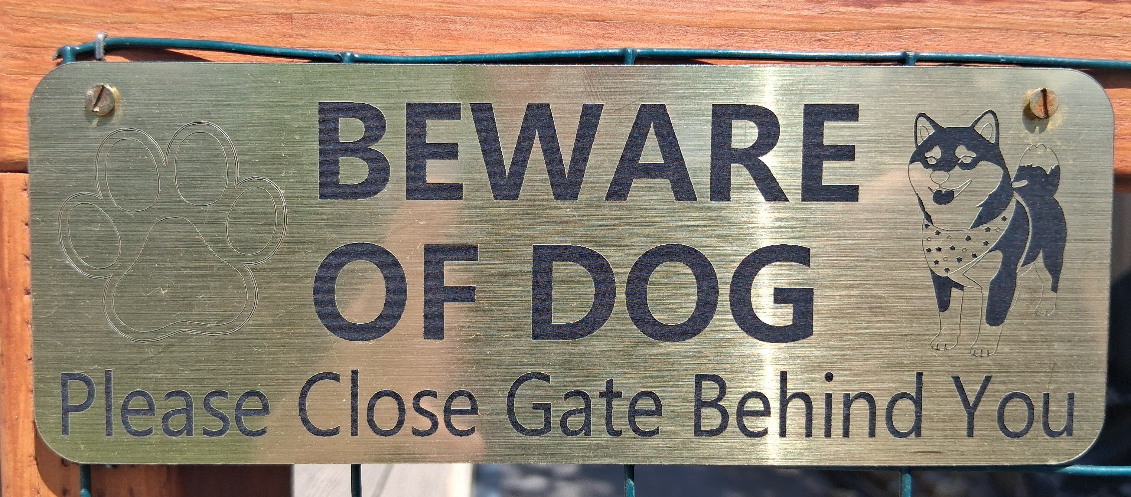 Beware of Dog Close Gate
