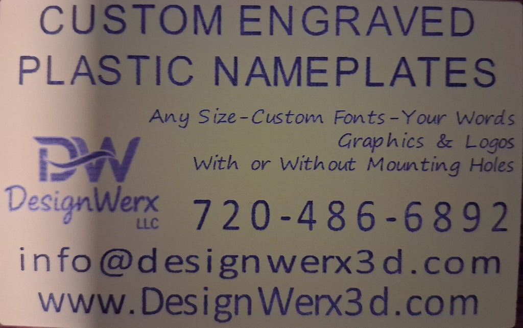 Custom Engraved Placards and Nameplates Personalized
