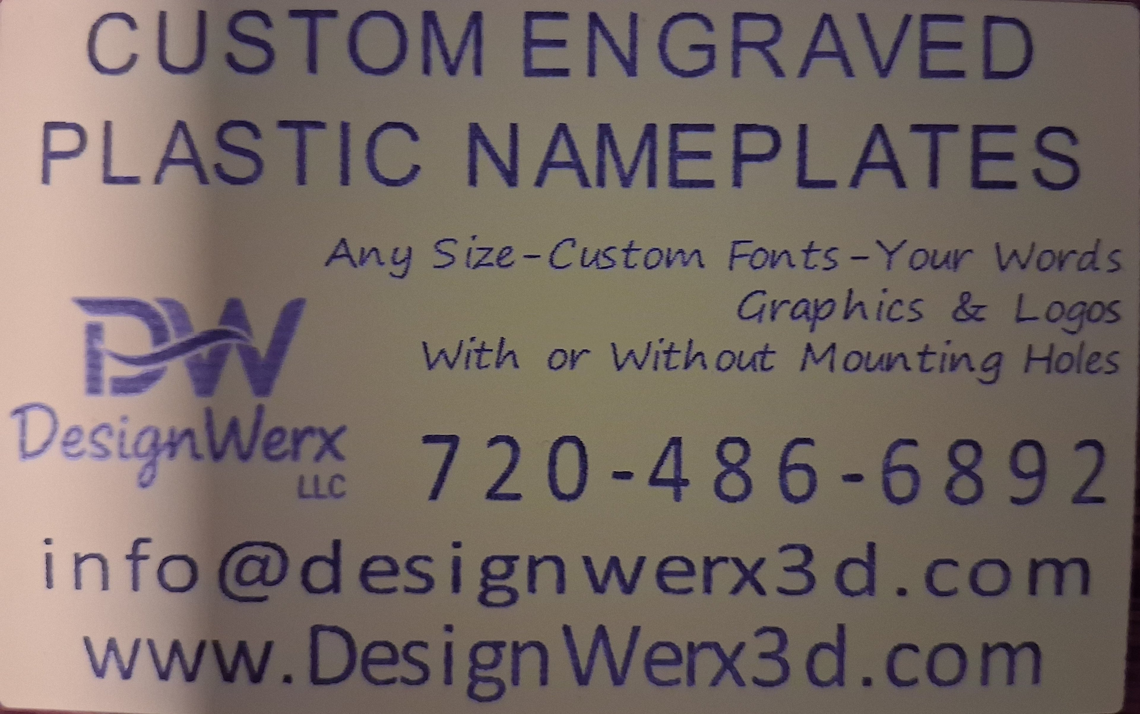 Custom Engraved Placards and Nameplates Personalized