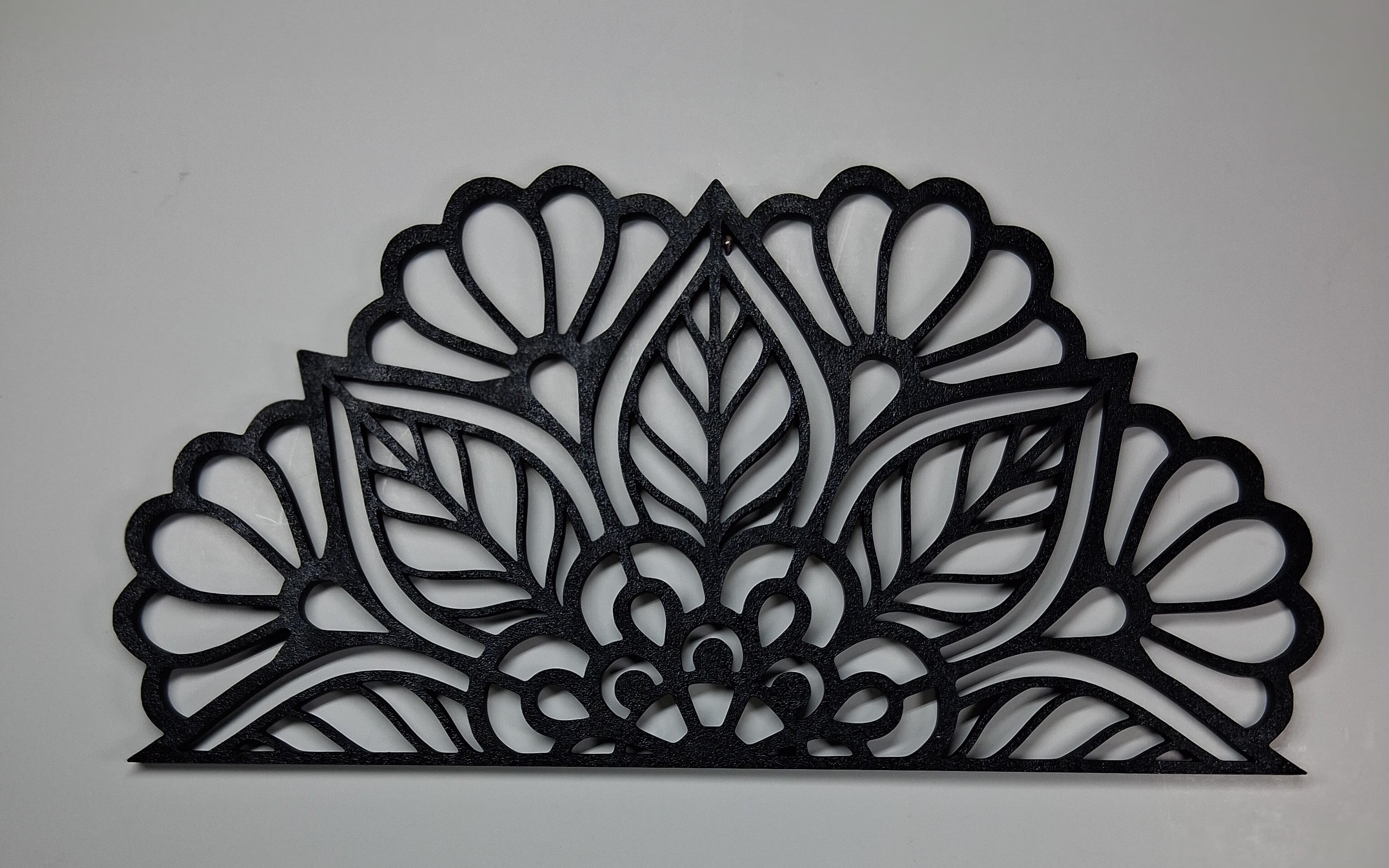 Wall Art Floral Half Circle Door Topper — 3D Printed