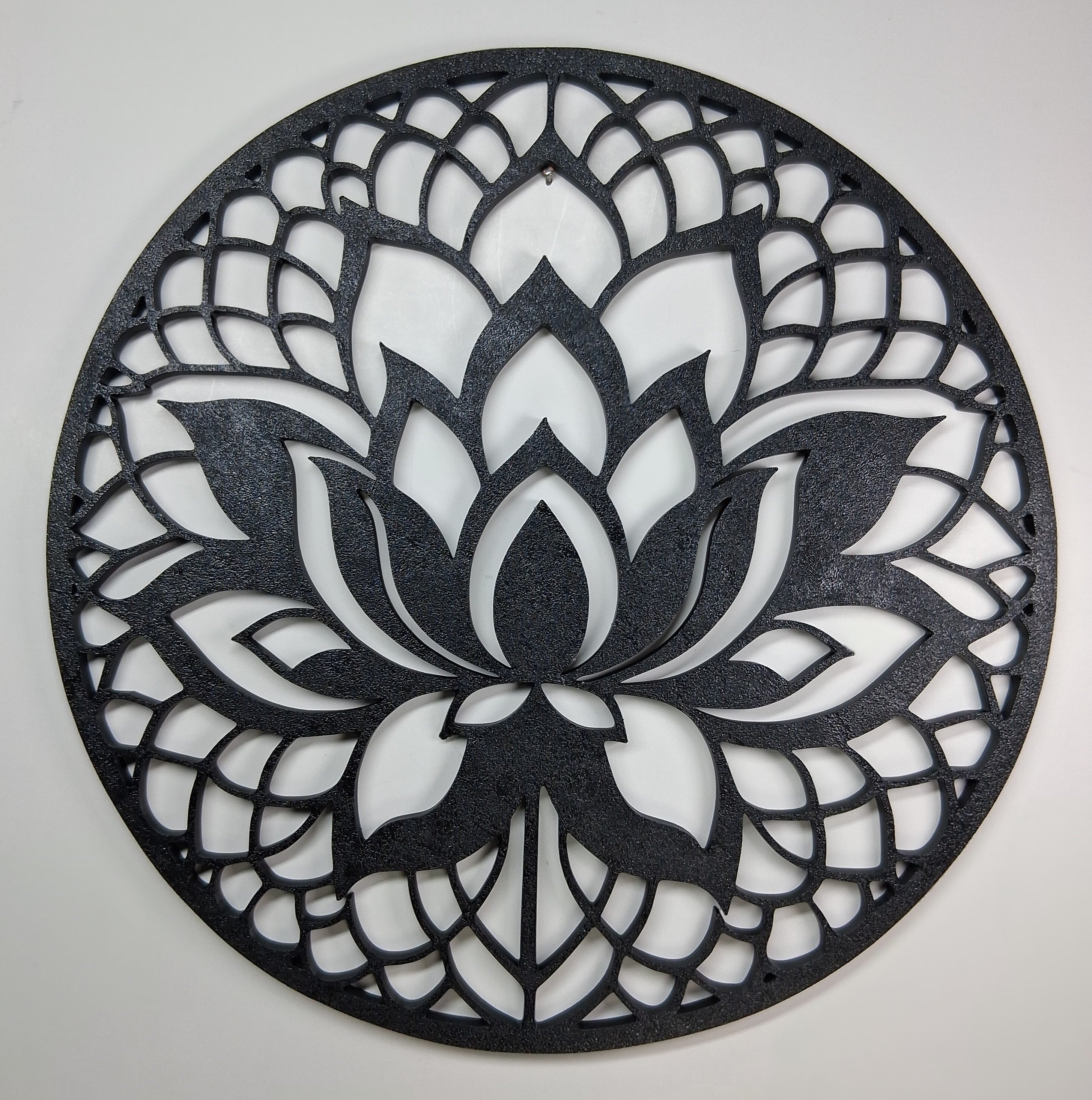 Wall Art Lotus Flower Circle — 3D Printed