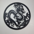Wall Art Dragon in Circle — 3D Printed