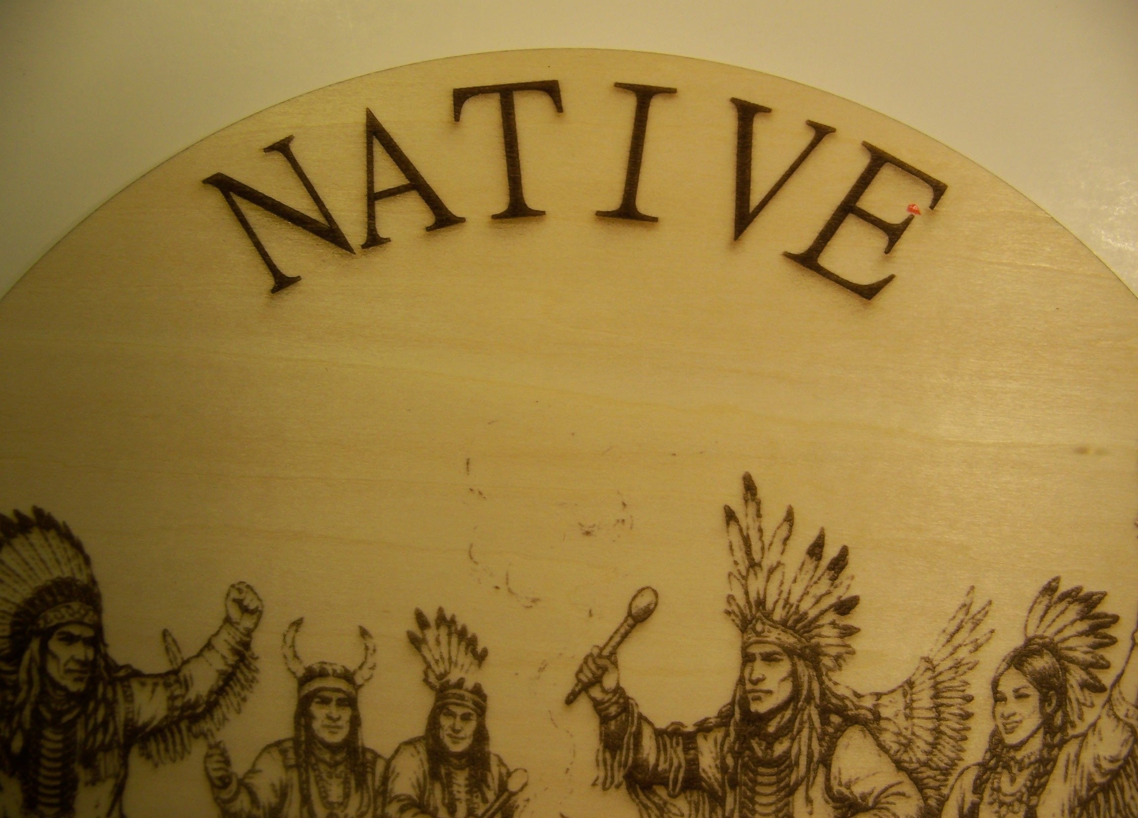Native Therapy Round Sign Laser Engraved