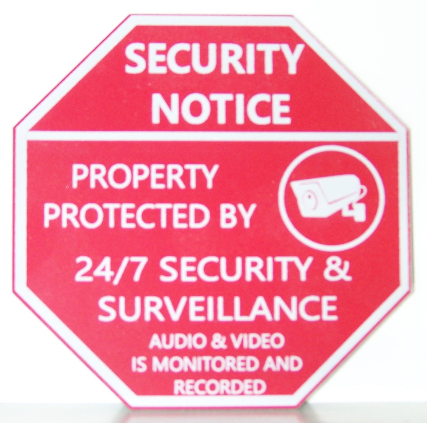 Security Notice Laser Engraved Sign