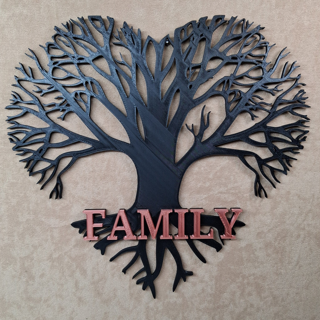 Wall Art Family Tree 3D Printed