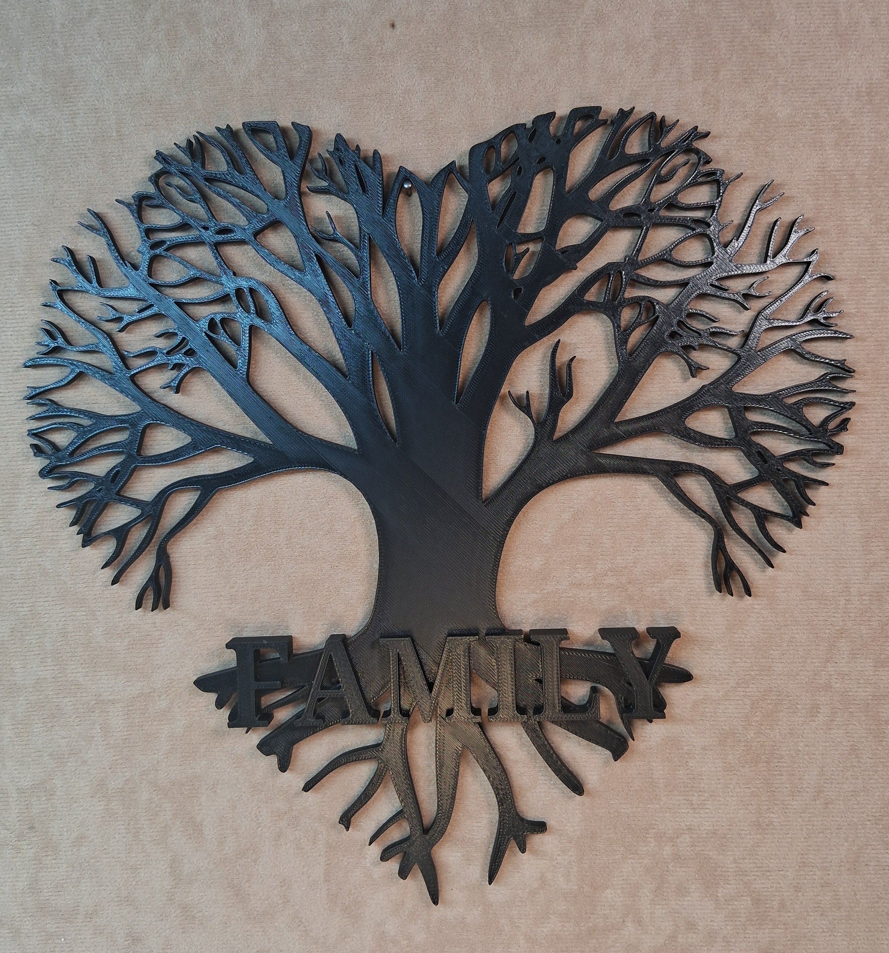 Wall Art Family Tree 3D Printed