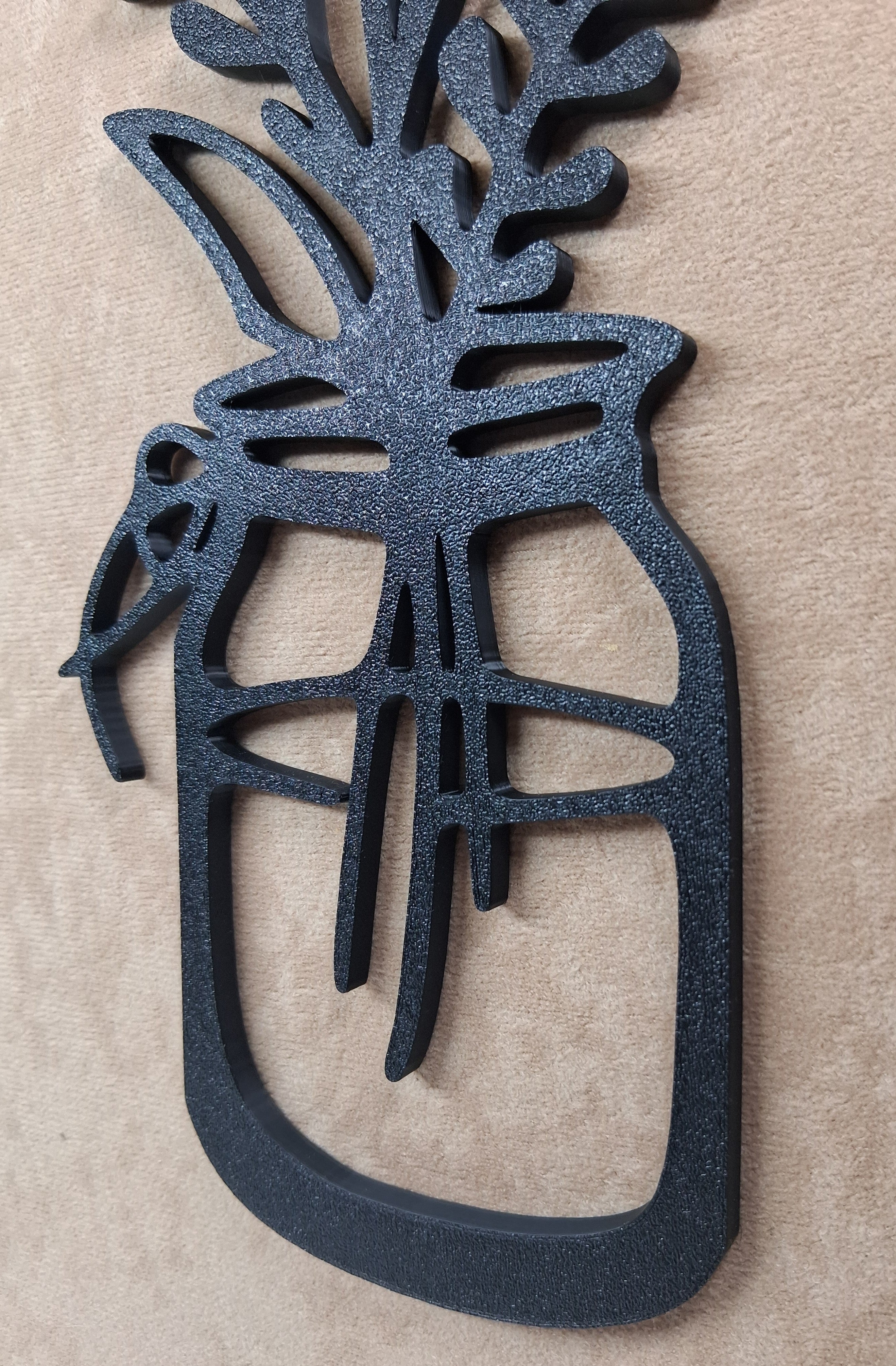 Wall Art Minimalist Flower in Vase 3D Printed