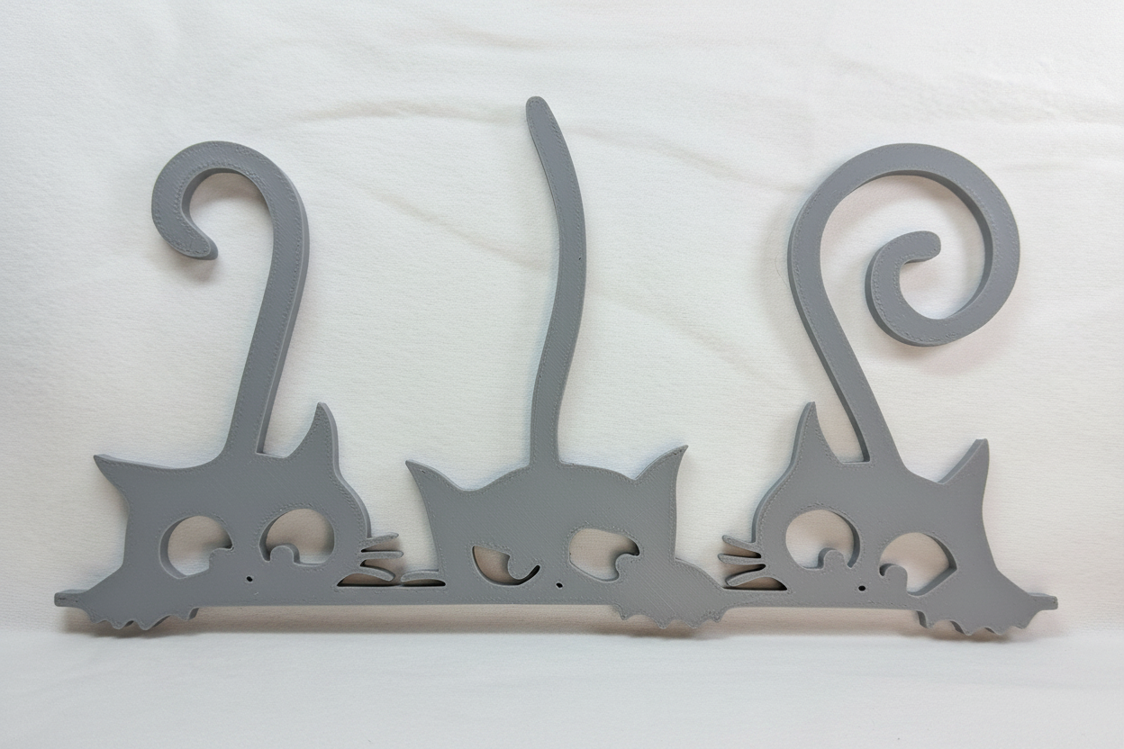Light Gray Cats Wall Art